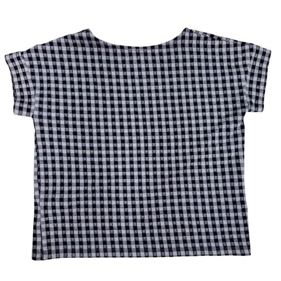 Madewell Gingham Knit Seersucker‎ Button Shoulder Top Faded Lavender Women’s XS - Picture 4 of 9